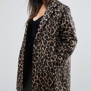 🐆River Island Leopard Wool coat🐆